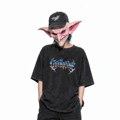 T-shirt Chrome porté, collab Guillotine x Randomland