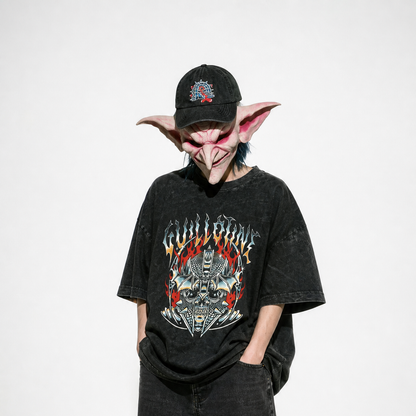 T-shirt Chrome porté, collab Guillotine x Randomland