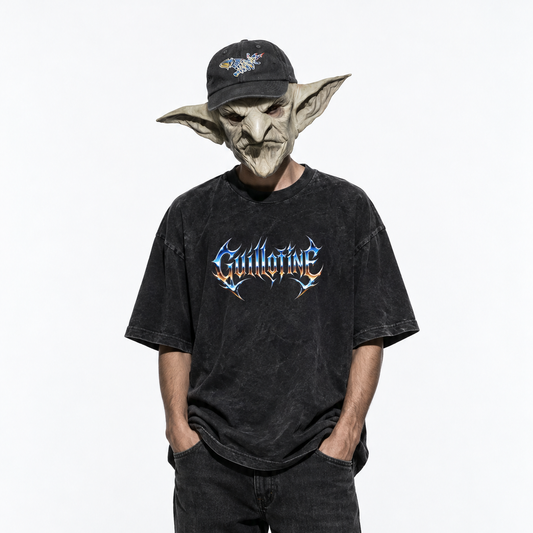 T-shirt Chrome porté, collab Guillotine x Randomland