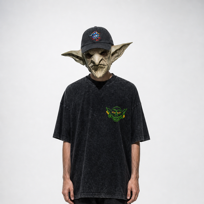 T-shirt Guillotine logo poche Gobelin porté