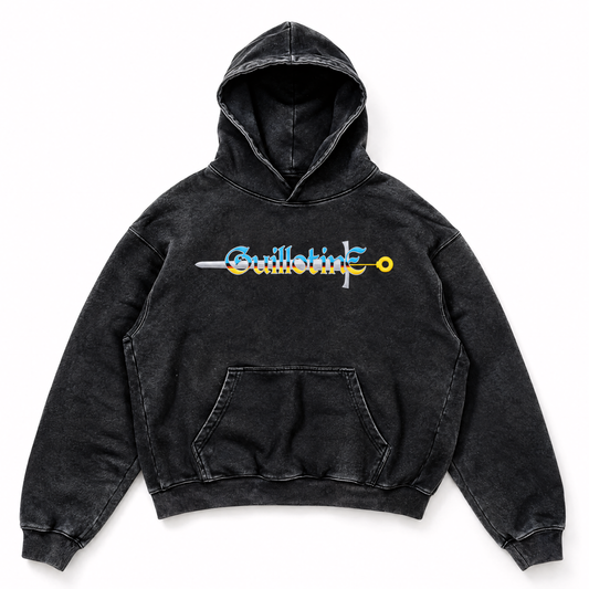 Hoodie oversize Guillotine logo brodé, édition limitée
