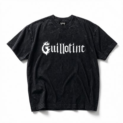 T-shirt oversize Guillotine logo blanc