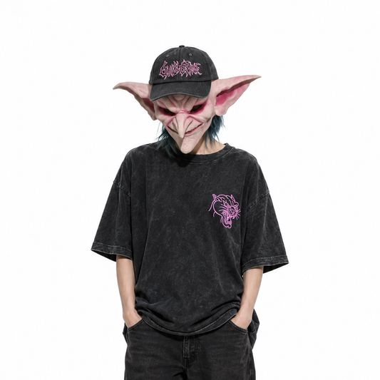 T-shirt Guillotine logo poche Pink Panther porté