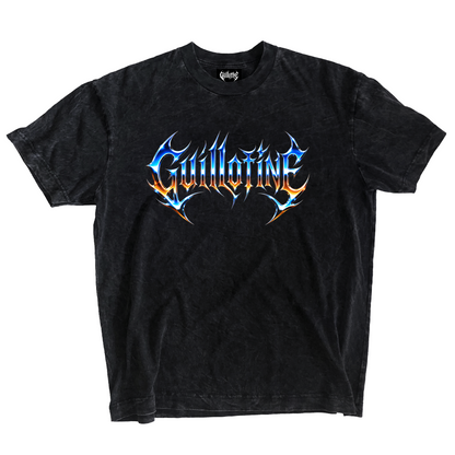 T-shirt oversize Guillotine logo chromé