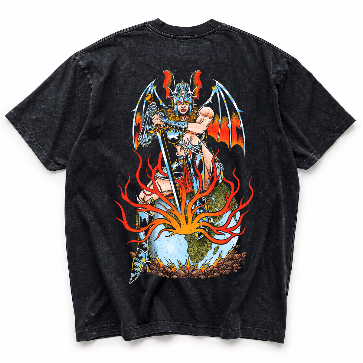 T-shirt oversize World Breaker, collab Guillotine x Sandy Rezalmi